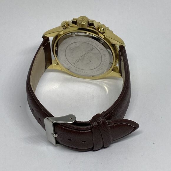 Michael Kors Everest MK5873 Women's Brown Leather Analog Dial Quartz Watch VK688 - Picture 11 of 12